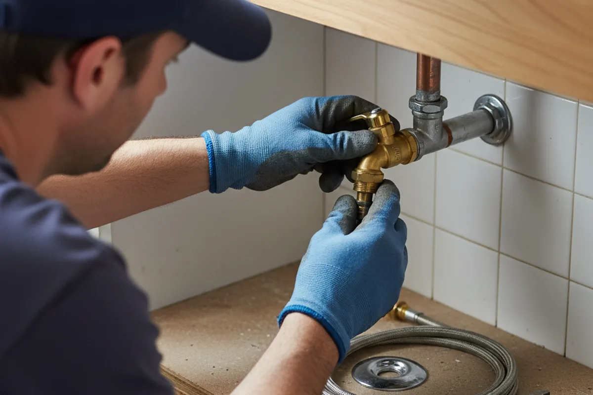 Shutoff valve and fitting work during Faucet and Fixture Repair in Bird In Hand